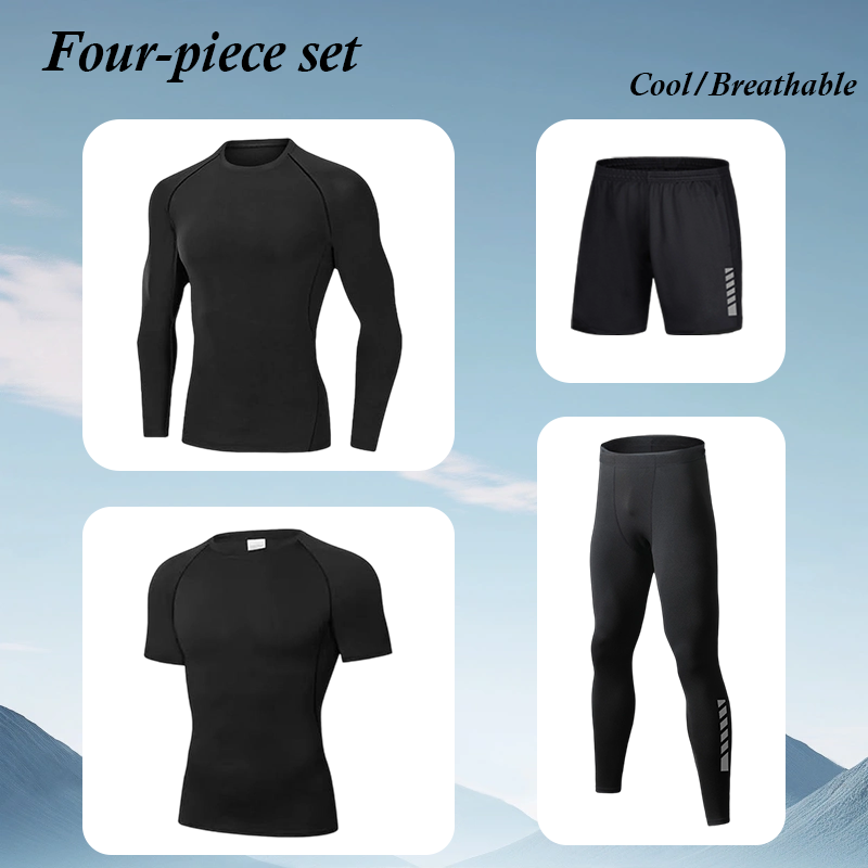 Running Gear Long Sleeve - Men's Trendy Fitness Running Suit High