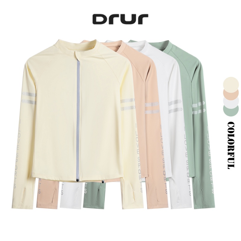 Running Gear Long Sleeve - DRUR Women Performance Yoga Tops Breathable