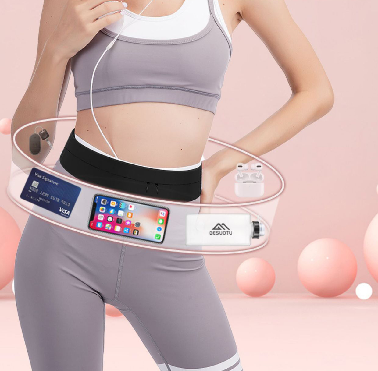 Running Belt Waist Bag with Wa - Running Jogging Gear review and price